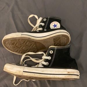 Black high top converse